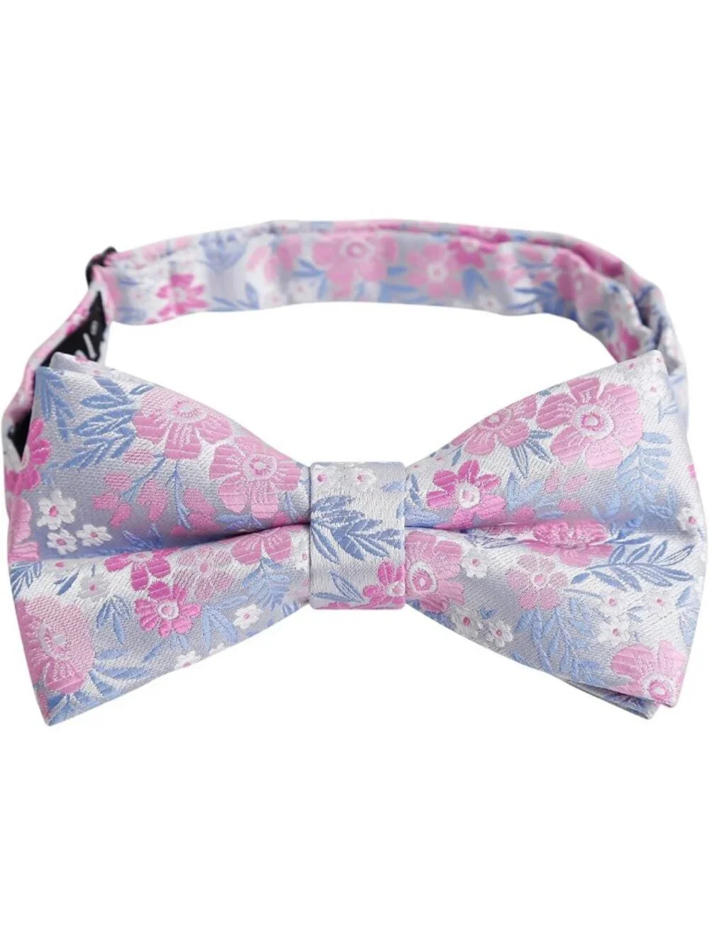 Floral Pattern 3-Piece Men's Bow Tie Set with Pocket Square & Cufflinks